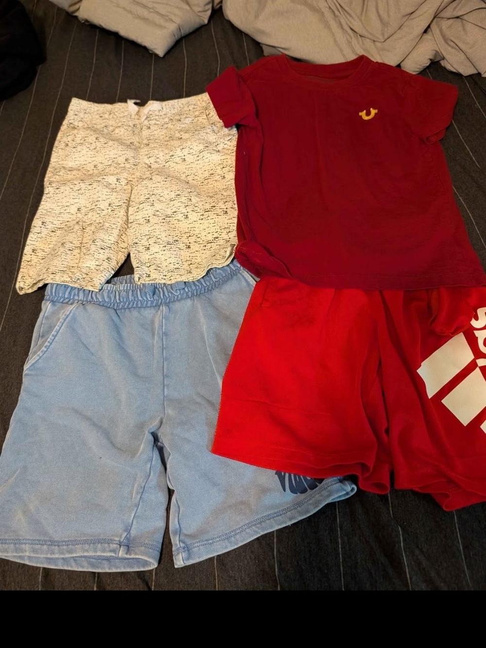 H&M Red Tee and Mixed Shorts Kids Matching Set